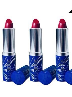 3 Clinique Pop Lip Color + Primer Lipstick 08 Cherry Pop - New Authentic